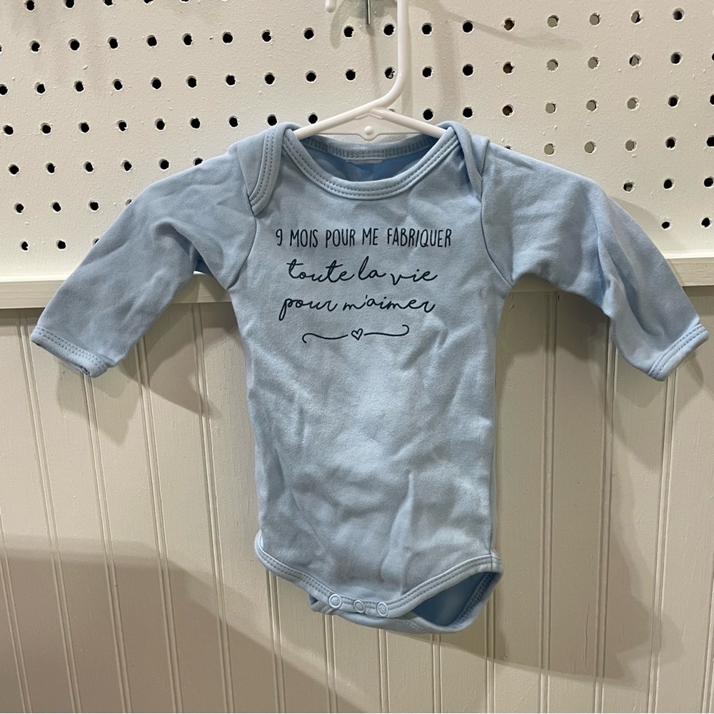 French baby long sleeved onesie